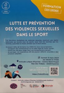 SENSIBILISATION, formation contre les violences sexuelles cdos gironde mairie bordeaux eysines departement 33